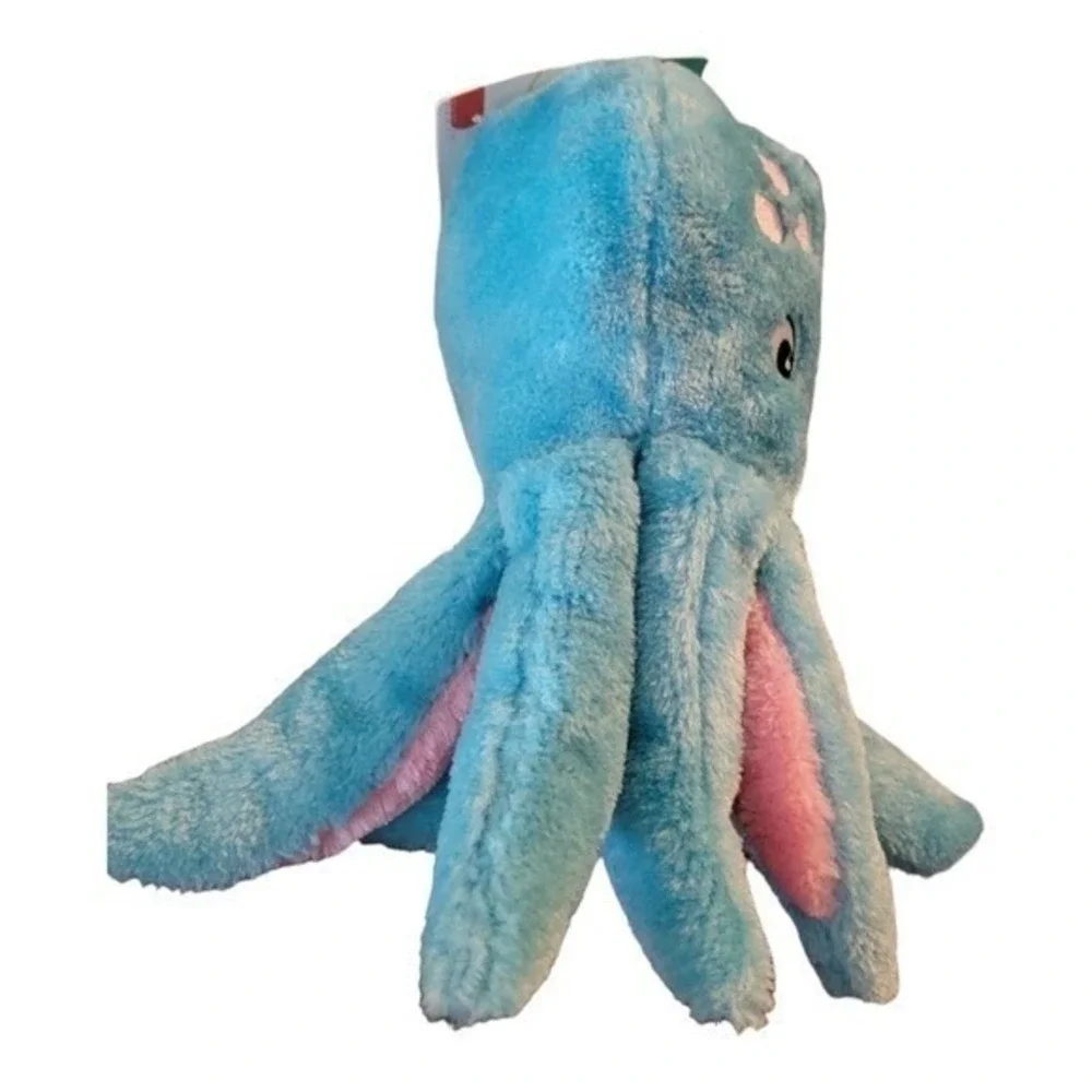 ZippyPaws Oscar The Octopus Dog Toy Blue Pink Squeaky Plush 11